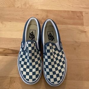 Blue checkered Vans